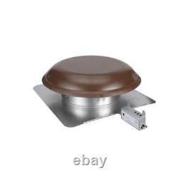 Air Vent Roof Mount Attic Ventilator With Adjustable Thermostat + Humidistat Brown