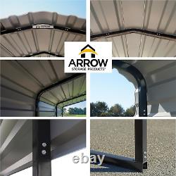 Arrow Carports Galvanized Steel Carport, Full-Size Metal Carport Kit, 12' x 20