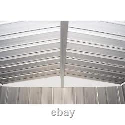 Arrow Storage Shed 6'Hx5'Dx5.5'D Galvanized Steel Low Gable Peak Roof Charcoal
