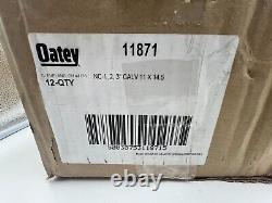Box of 12 Oatey 11871 Galvanized All-Flash No-Calk Roof Flashing 1.5-3, Steel