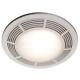 Broan 750 Galvanized Steel 100 Cfm 120v 100w White Bath Fan With Light 9 L In