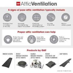 Brown Power Roof Mount Attic Fan with Humidistat/Thermostat, 1500 CFM