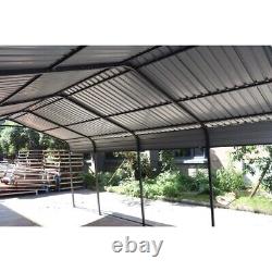 Car Tent Metal Carport 12×20 ft Garage Canopy Galvanized Steel Roof & Frame