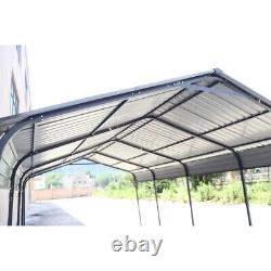 Car Tent Metal Carport 12×20 ft Garage Canopy Galvanized Steel Roof & Frame