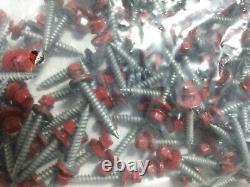 Case of 10x1 1/2 Crimson Red Metal Roofing/Siding wood screws