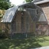 Chicken Cage With Roof And Door Hen Coop Outdoor Silver Galvanized Steel Vidaxl