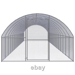 Chicken Coop Battery Cage Hen Enclosure Chicken House Galvanized Steel vidaXL
