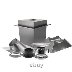 Chimney Pipe Up Through the Ceiling Basic Install Kit 6 in. X 17 in. Triple-Wall
