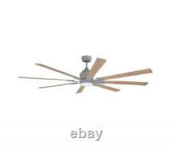 Craftmade 100 Fleming Aged Galvanized DC Remote 8 Blade LED Outdoor Ceiling Fan