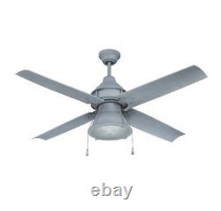 Craftmade PAR52AGV4 Port Arbor 52 Ceiling Fan with Blades in Aged Galvanized