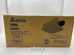 Delta Breez Radiance Bathroom Exhaust Fan Ceiling 80 CFM with Heater RAD80