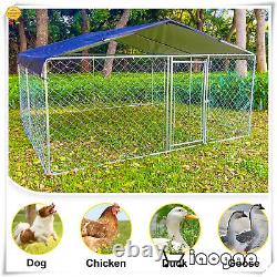 Dog Cage Kennel Outdoor Playpen Exercise Fence Play Large Pen Run With Roof