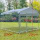 Dog Fence Pet Playpen Outdoor Heavy-duty Metal Rabbit Cage House Roof Shade