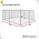 Dog Kennel Heavy Duty Metal Big Dog Cage Farm Pet Enclosure Playpen With Roof