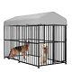 Dog Kennel Playpen House Heavy Duty Large Outdoor Galvanized Steel Fence With Roof