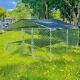 Dog Fence 10 X 10 Ft Outdoor Chain Link Dog Kennel Enclosure With Door & Roof