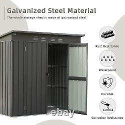 Domi Outdoor Storage Shed 6X4 Ft, Metal outside Sheds&Outdoor Storage Galvanized