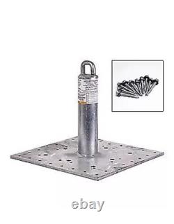 GUARDIAN Galvanized Steel Roof Anchor, 420 lb, Metal, 00645-M, Silver, No HW