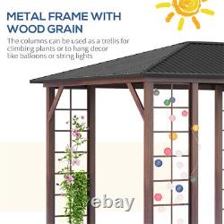 Galvanized Steel Roof Outdoor Garden Gazebo Portable Canopy Shelter Shade