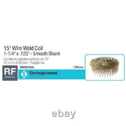 Grip Rite 1-1/4 in Smooth Galvanized Coil Roofing Nails (7200-Pack), Resist Rust