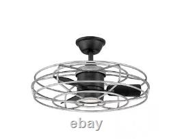 Heritage Point 25 in. Integrated LED Indoor/Outdoor Galvanized Ceiling Fan