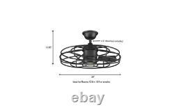 Heritage Point 25 in. Integrated LED Indoor/Outdoor Galvanized Ceiling Fan