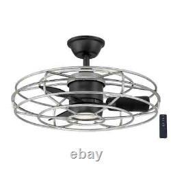 Home Decorators Heritage Point 25 in. Integrated LED Galvanized Ceiling Fan
