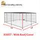 Large Dog Kennel Cage Outdoor Pet Playpen Enclosure House Metal Fence 3x3x1.25 M