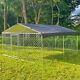 Large Metal Dog Kennel Outdoor Patio Animal Runs Crates Big Playpen Roof Cover
