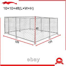 Large Metal Outdoor Dog Playpen Large Cage Pet Exercise Fence Kennel Roof USA