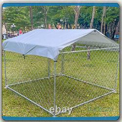 Large Outdoor Dog Cage Kennel With Roof Animal Run Pet Playpen House Metal Fence