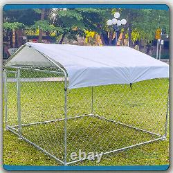 Large Outdoor Dog Cage Kennel With Roof Animal Run Pet Playpen House Metal Fence