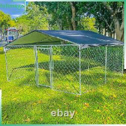 Large Outdoor Dog Kennel Heavy Duty Metal Big Dog Cage For Dog Playpen with Roof