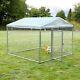 Large Outdoor Dog Kennel Heavy Duty Metal Big Dog Cage For Dog Playpen With Roof