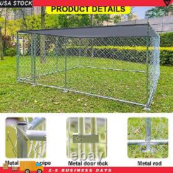 Large Outdoor Dog Kennel Heavy Duty Metal Dog Cage for Dog Playpen with Roof