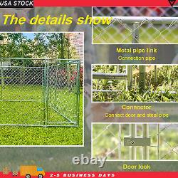 Large Outdoor Dog Kennel Heavy Duty Metal Dog Cage for Dog Playpen with Roof