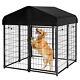 Large Outdoor Dog Kennel Heavy Duty Metal Galvanized Welded Pet Playpen With Roof