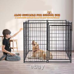 Large Outdoor Dog Kennel Heavy Duty Metal Galvanized Welded Pet Playpen with Roof