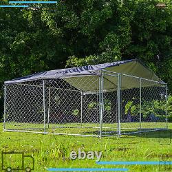 Large Outdoor Dog Pet Run House Kennel Shade Cage Enclosure Playpen Roof Cover