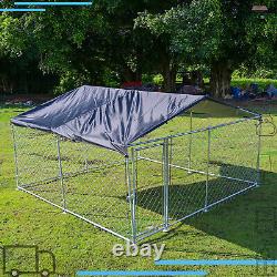 Large Outdoor Dog Pet Run House Kennel Shade Cage Enclosure Playpen Roof Cover