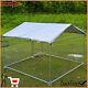 Large Outdoor Dog Playpen Cage Pet Exercise Metal Fence Kennel With Cover Roof