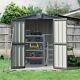 Lockable Doors Outdoor Storage Galvanized Steel Roof Shed 5.7x3ft
