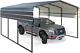 Mellcom Metal Carport 10'x15' Heavy Duty With Galvanized Steel Roof Multi-use