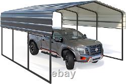 MELLCOM Metal Carport 10'x15' Heavy Duty with Galvanized Steel Roof Multi-Use