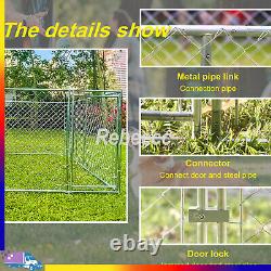 Metal Outdoor Dog Kennel 10x10ft Heavy Duty Dog Cage for Dog Playpen with Roof