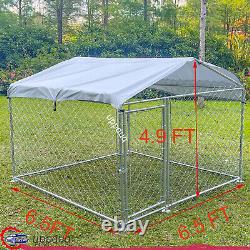 Metal Outdoor Dog Kennel Enclosure Dog Cage for Dog Playpen with Roof Waterproof