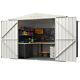 Metal Outdoor Storage Shed Withlockable Door Pitched Roof Storage House