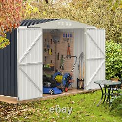 Metal Outdoor Storage Shed withLockable Door Pitched Roof Storage House