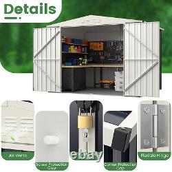 Metal Outdoor Storage Shed withLockable Door Pitched Roof Storage House