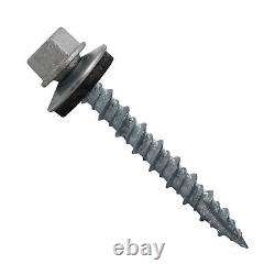 Metal Roofing Screws (1000) 10 x 1-1/2 Galvanized Hex Head Sheet Metal Roof